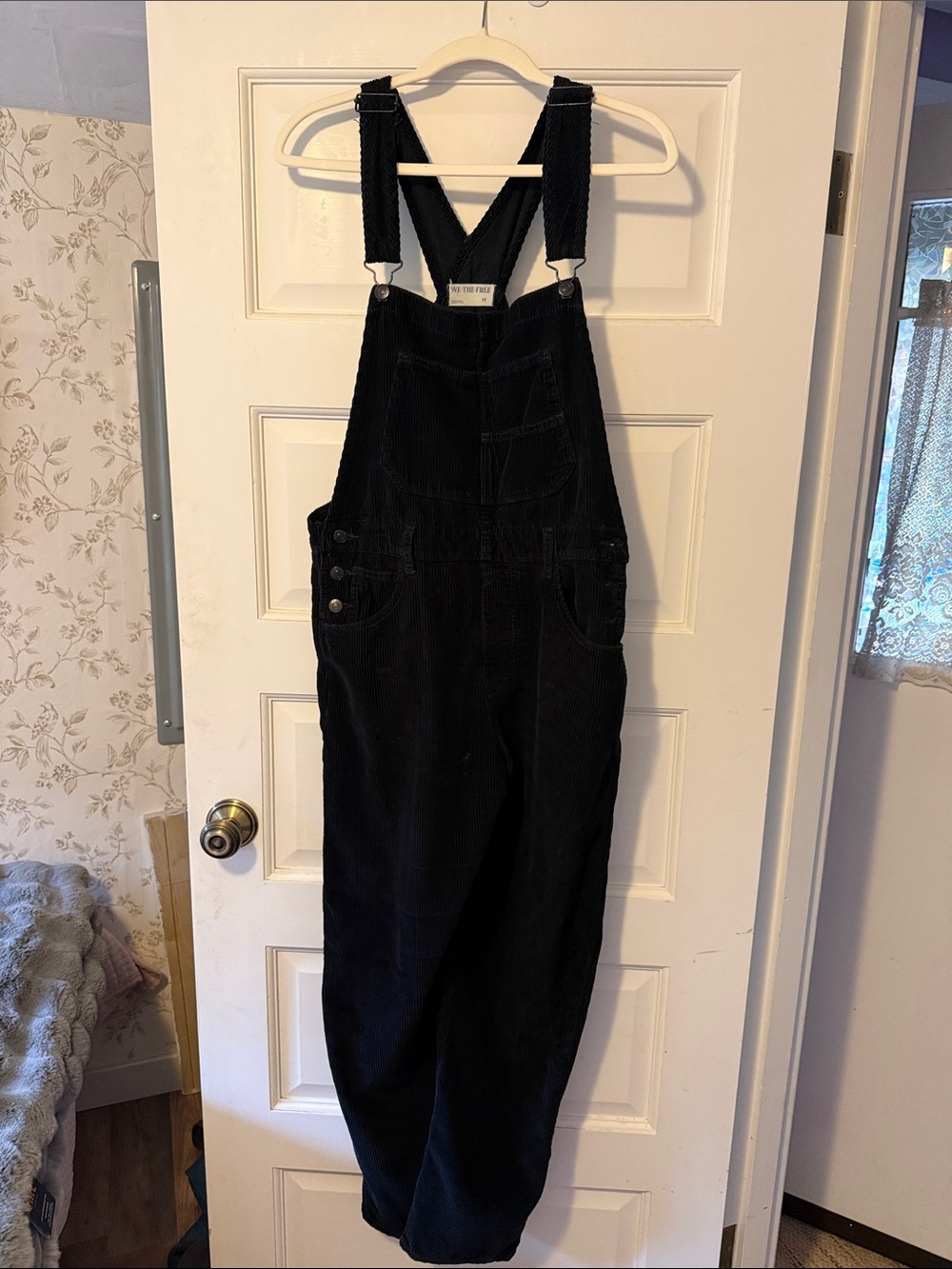 Free People Black Corduroy Overalls - Women’s medium